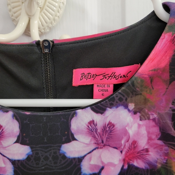 Betsy Johnson Floral Dress Sz 6 - Picture 2 of 5